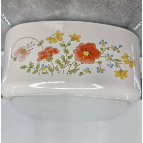 Vintage Corning Ware Wildflower A-1 1/2-B 1.5 Qt Casserole Square Dish USA Lid - Picture 4 of 16
